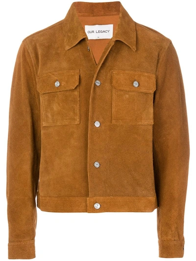 Our Legacy Heavy Suede Jacket In Light Brown