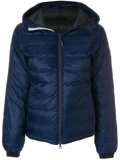 Canada Goose Padded Hooded Jacket In Blue