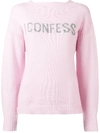 OLYMPIA LE-TAN I CONFESS CASHMERE SWEATER,FW17RKSW001