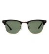 Ray Ban Womens Ray-ban Ebony Clubmaster Sunglasses With Green Lenses Rb3016 49 In Ebony/ Arista