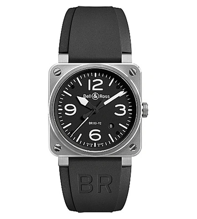 Bell & Ross Br0392blst Stainless-steel Automatic Watch In Black