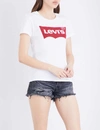 Levi's Perfect Logo Tee (plus Size) In Large Batwing White