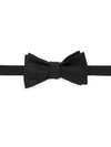 Eton Solid Silk Bow Tie In Black
