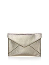 REBECCA MINKOFF Leo Metallic Leather Envelope Clutch