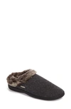 Acorn Chinchilla Faux Fur Slipper In Dark Charcoal Heather