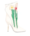 GUCCI FLOWERS INTARSIA LEATHER BOOT,9448372