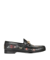 GUCCI EMBROIDERED LEATHER HORSEBIT LOAFER,9448549