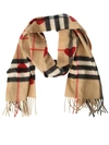 BURBERRY WOOL SCARF,3993750 HRT PT PARADE RED