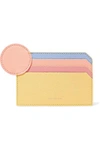 ROKSANDA COLOR-BLOCK TEXTURED-LEATHER CARDHOLDER