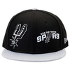 NEW ERA SAN ANTONIO SPURS NBA Y2K DOUBLE WHAMMY 9FIFTY SNAPBACK HAT, BLACK,5564855