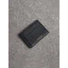 BURBERRY HOUSE CHECK AND LEATHER MONEY CLIP CARD CASE,40657151