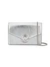 FENDI Silver Metallic leather wallet on chain,8BS006A0Y112493899