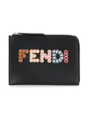FENDI BLACK LEATHER POUCH WITH CANDY LOGO,8M0363A13J12496822