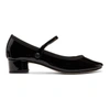 REPETTO Black Patent Rose Mary Jane Heels,V1413 V