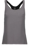 NORMA KAMALI WOMAN REVERSIBLE STRETCH TANK GRAY,US 1071994536478620