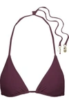 STELLA MCCARTNEY WOMAN TRIANGLE BIKINI TOP GRAPE,US 367268775732325