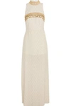 CAMILLA CAMILLA WOMAN BEAD AND SEQUIN-EMBELLISHED PRINTED CREPE MAXI DRESS IVORY,3074457345617105326