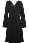 ANTONIO BERARDI WOMAN CHAIN-EMBELLISHED STRETCH-CADY DRESS BLACK,US 2526016083672250