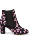 TABITHA SIMMONS WOMAN MICKI FLORAL-PRINT LEATHER ANKLE BOOTS PINK,US 1071994536723763