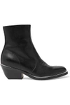 RAG & BONE WOMAN STEELE LEATHER ANKLE BOOTS BLACK,US 1071994537784204