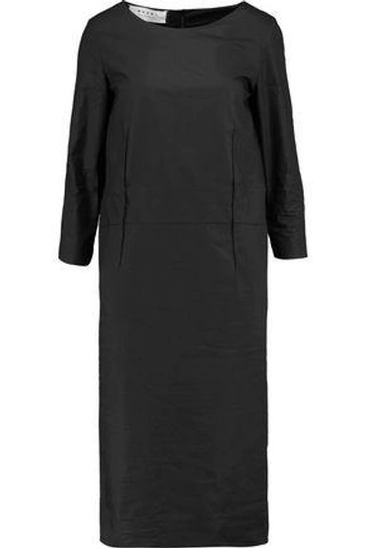 Marni Woman Cotton Mini Dress Black In Carbone