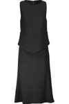 ANTONIO BERARDI WOMAN LAYERED STRETCH-CADY DRESS BLACK,US 110842751669202