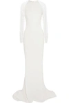 STELLA MCCARTNEY WOMAN EMBROIDERED LACE AND CADY GOWN WHITE,AU 2526016083732427