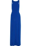 HALSTON HERITAGE WOMAN CUTOUT STRETCH-CREPE GOWN ROYAL BLUE,US 1914431940755079