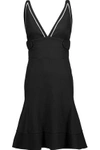 ANTONIO BERARDI WOMAN FLUTED STRETCH-CADY DRESS BLACK,US 110842751688360