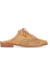 Schutz Dracena Woven Leather Slip-on Brogues In Tan