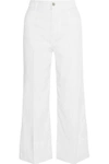 STELLA MCCARTNEY STELLA MCCARTNEY WOMAN CROPPED HIGH-RISE WIDE-LEG JEANS WHITE,3074457345617392060