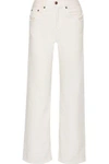 SIMON MILLER SIMON MILLER WOMAN TOMA LINEN BOOTCUT trousers WHITE,3074457345617324687