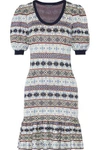ALEXANDER MCQUEEN Fair Isle jacquard-knit silk-blend mini dress,US 2526016082294114