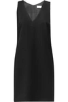 MILLY MILLY WOMAN CREPE MINI DRESS BLACK,3074457345617085258