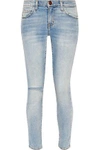 CURRENT ELLIOTT CROPPED MID-RISE DISTRESSED SKINNY JEANS,3074457345617301530