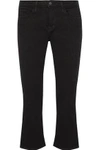 L AGENCE L'AGENCE WOMAN CHARLOTTE CROPPED MID-RISE FLARED SLIM-LEG JEANS BLACK,3074457345616766926