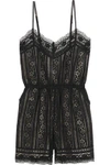 GOEN J WOMAN COTTON-BLEND LACE PLAYSUIT BLACK,US 22046357004924280