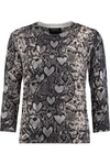 Markus Lupfer Woman Snake-print Cotton Sweater Anthracite In Anthracite