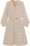 Vanessa Bruno Woman Gagny Floral-print Silk Crepe De Chine Dress Beige In Beige