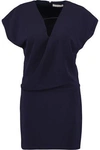 Halston Heritage Woman Crepe Mini Dress Navy In Midnight Blue
