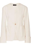 ISABEL MARANT WOMAN HONEY STRETCH COTTON-BLEND JACKET ECRU,US 2526016082300548