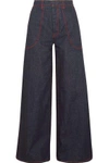 MARNI WOMAN HIGH-RISE WIDE-LEG JEANS BLUE,US 2526016083650958