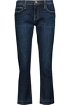 Current Elliott Woman The Cropped Mid-rise Skinny Jeans Dark Denim In Dark Denim