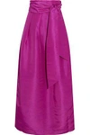 PAPER LONDON WOMAN MILLER PLEATED FAILLE MAXI SKIRT MAGENTA,US 1998551928957703