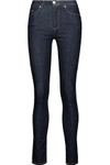 ACNE STUDIOS WOMAN PIN MID-RISE SKINNY JEANS DARK DENIM,US 1071994536374549