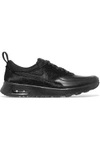 NIKE WOMAN AIR MAX THEA LEATHER AND CALF HAIR SNEAKERS BLACK,US 1998551929407637
