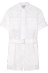 VALENTINO BRODERIE ANGLAISE COTTON-BLEND PLAYSUIT,3074457345617436707