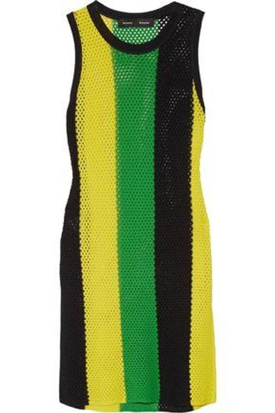 Proenza Schouler Woman Striped Open-knit Top Yellow