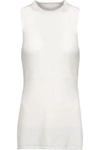 3.1 PHILLIP LIM / フィリップ リム WOMAN RIBBED STRETCH WOOL-BLEND TOP IVORY,US 22046357004945122