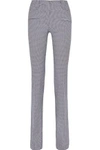 ALTUZARRA WOMAN SERGE HOUNDSTOOTH STRETCH-COTTON FLARED PANTS GRAY,US 1998551929407393